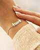 zilveren armband met man vrouw en vier kindjes