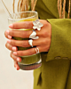 Zilveren ringparty met statement ringen