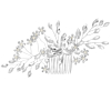 Haarkam shiny flowers