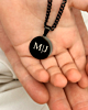 zwarte mannen ketting met letters