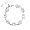 Zilveren armband met ovale zirkonia's