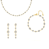 Sieraden set luxe druppel steentjes goudkleurig