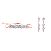 Romantische Bruidssieraden Set rose goudkleurig