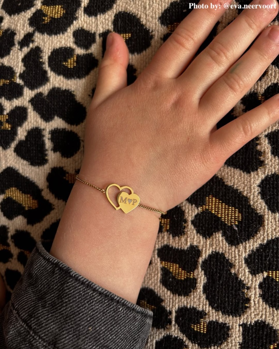 Graveerbare moeder/dochter armband