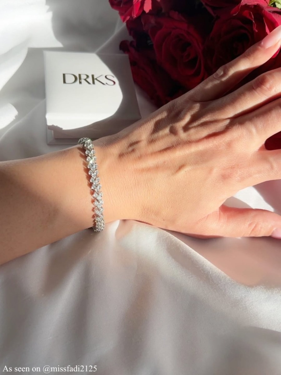 Zilveren diamanten armband 