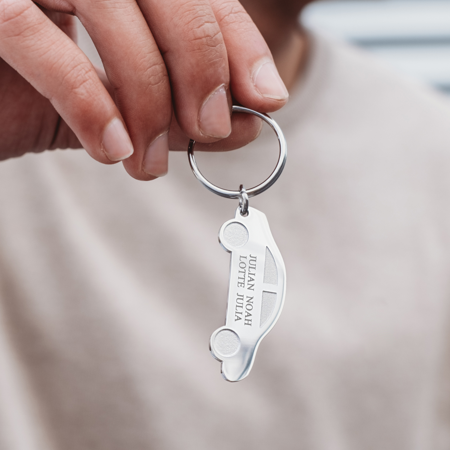 Sleutelhanger Met Graveerbare Auto