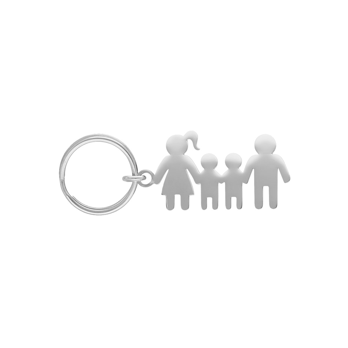 Sleutelhanger man vrouw en twee kinderen