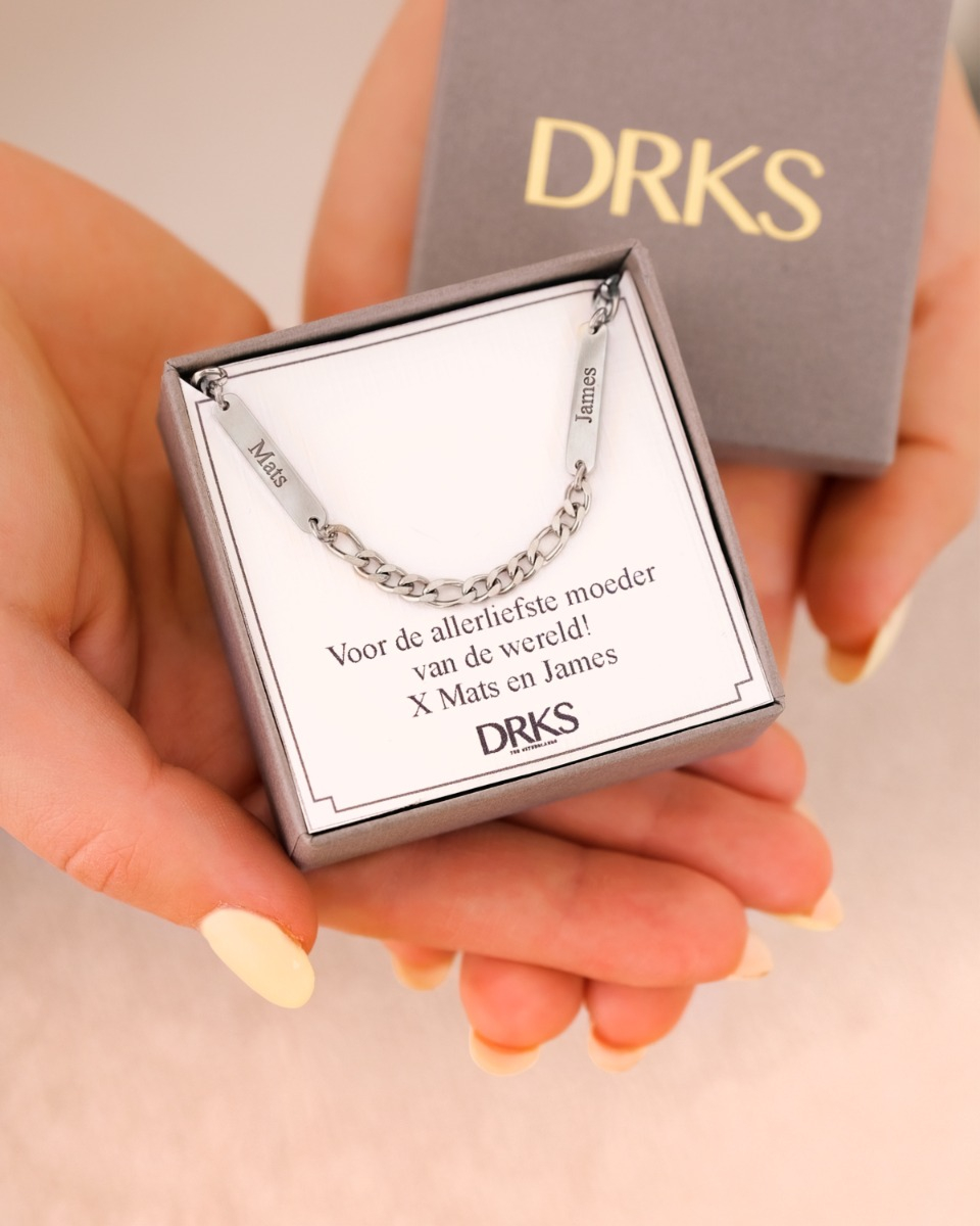 Ketting met namen zilver