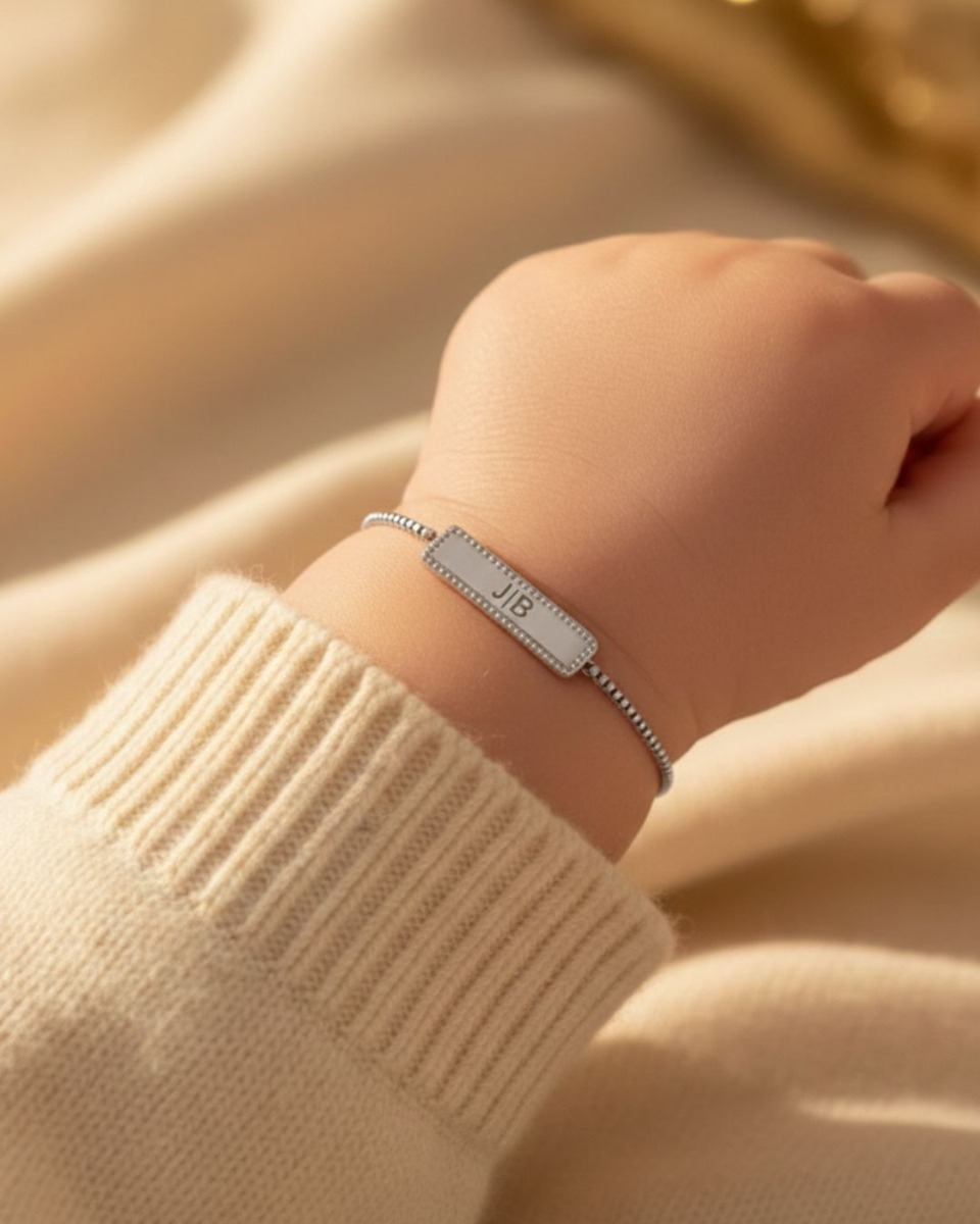Bar armbandje zilver voor baby