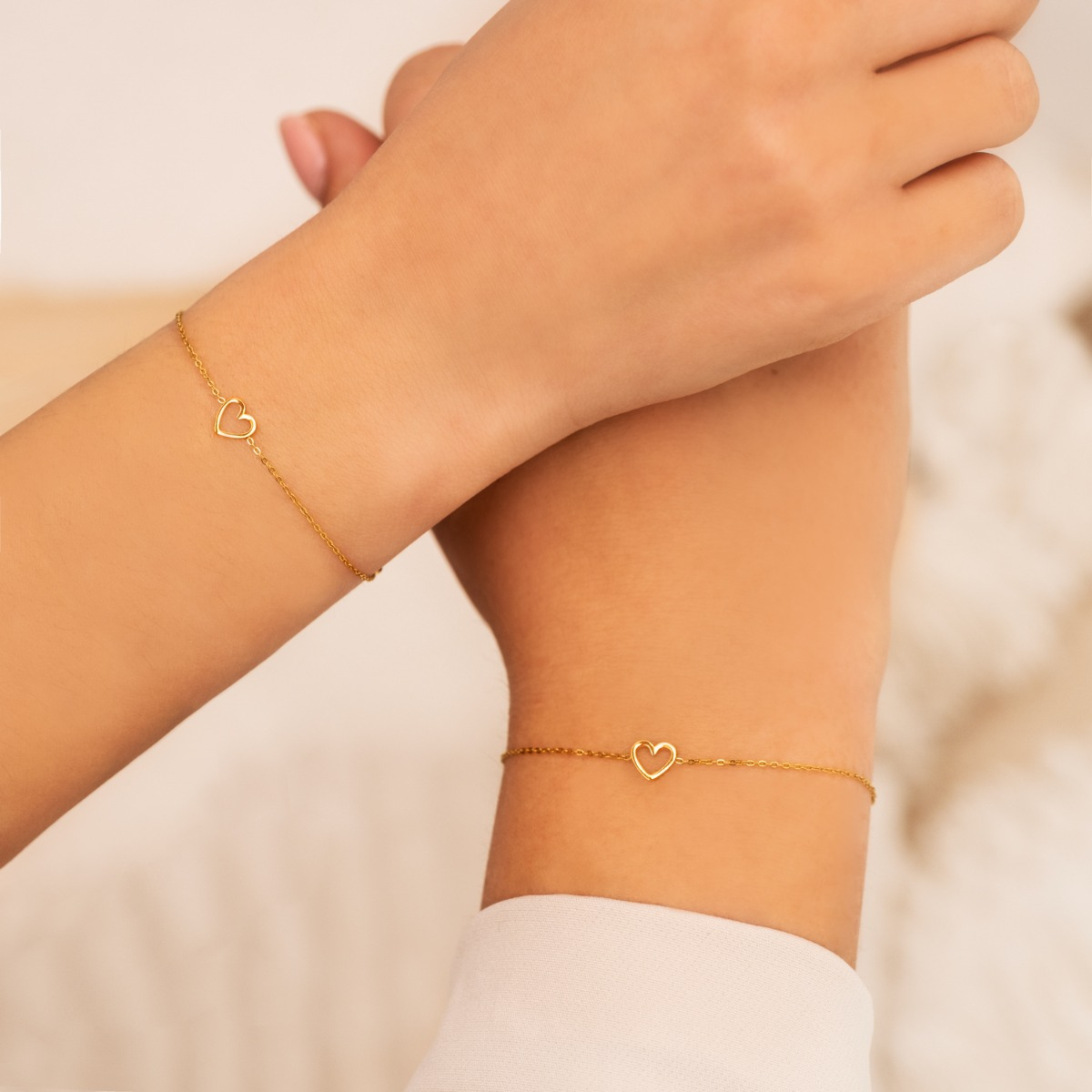 Gouden hartjes armbanden