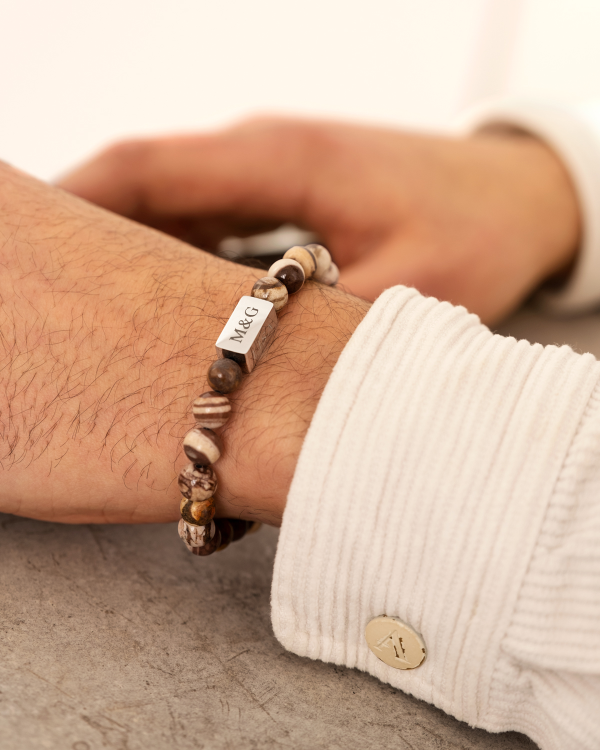 heren armband kralen mix om pols