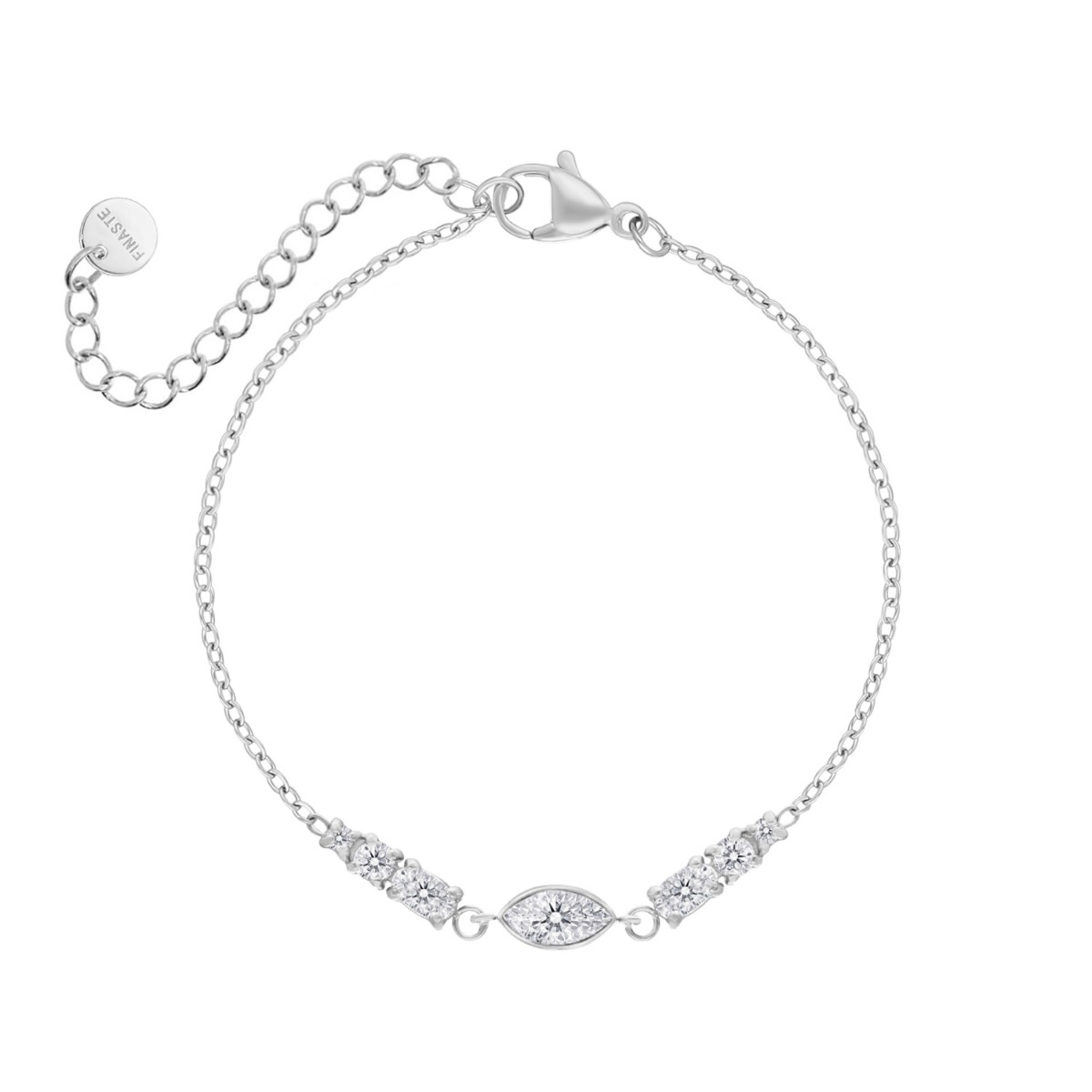 Bruids armband met druppel steentjes