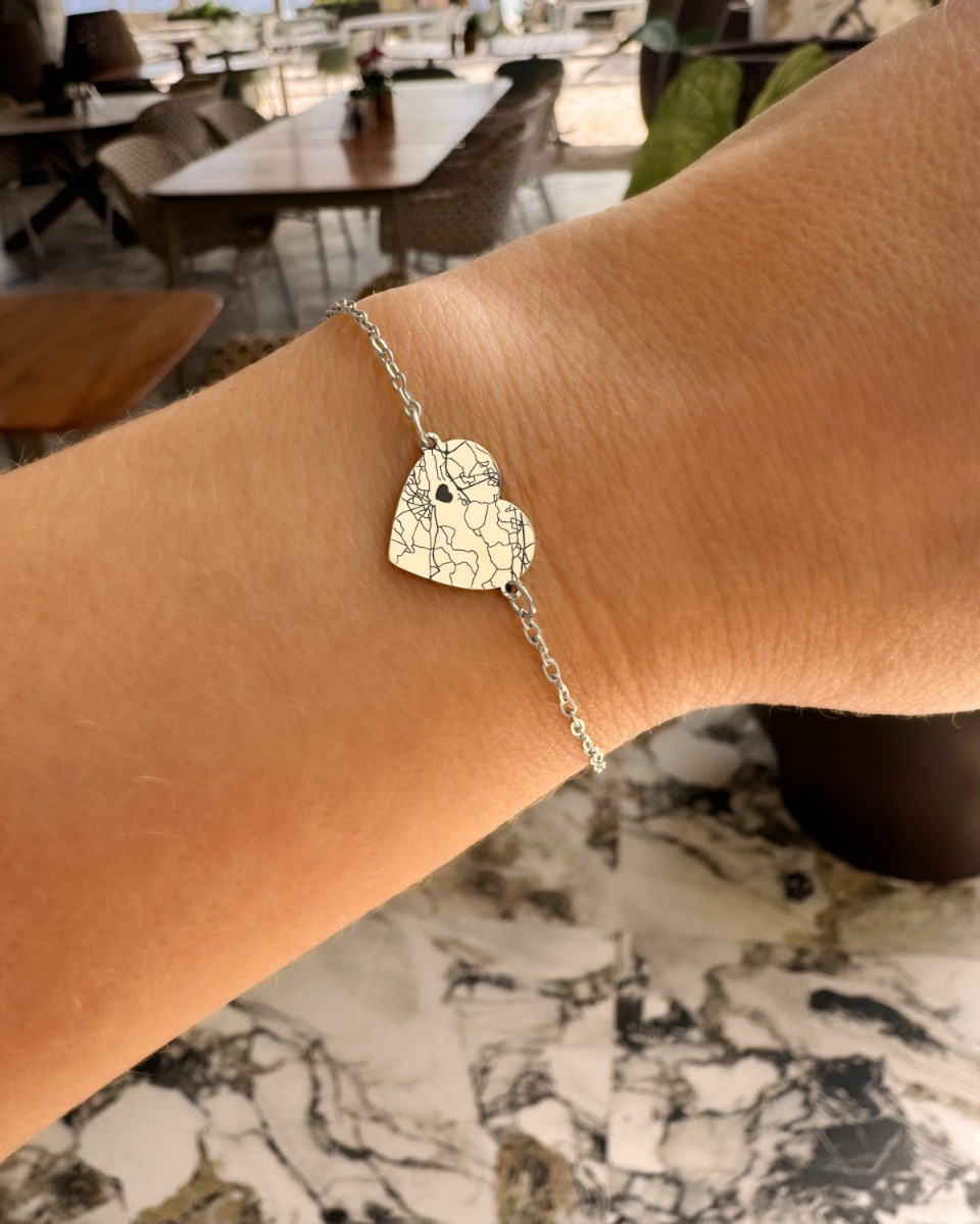 Zilveren hartjes armband where we met