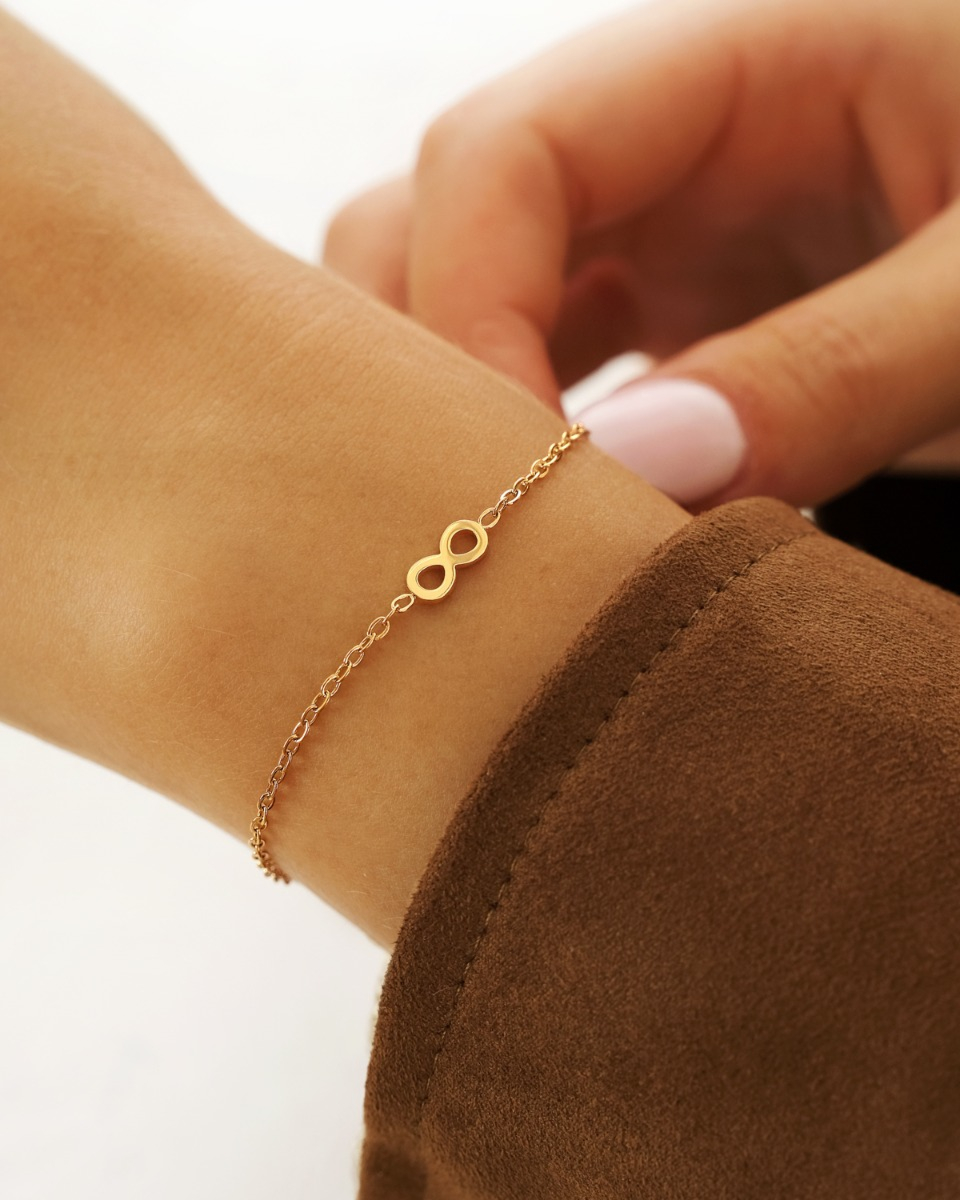 Gouden armband mini infinity