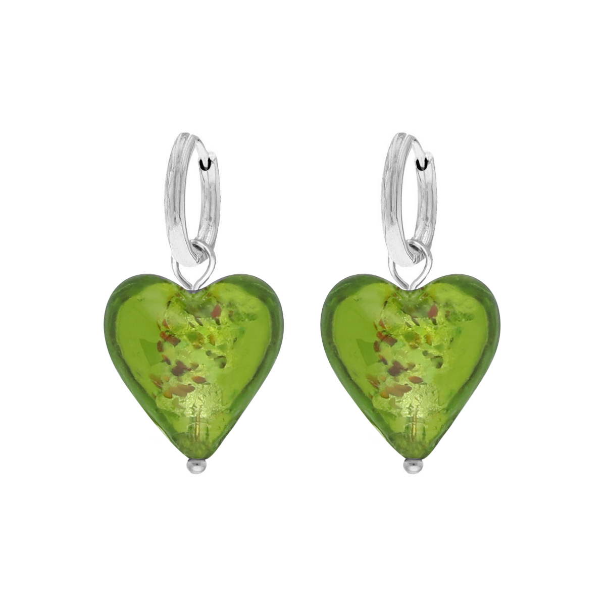 Oorbellen hartje groen