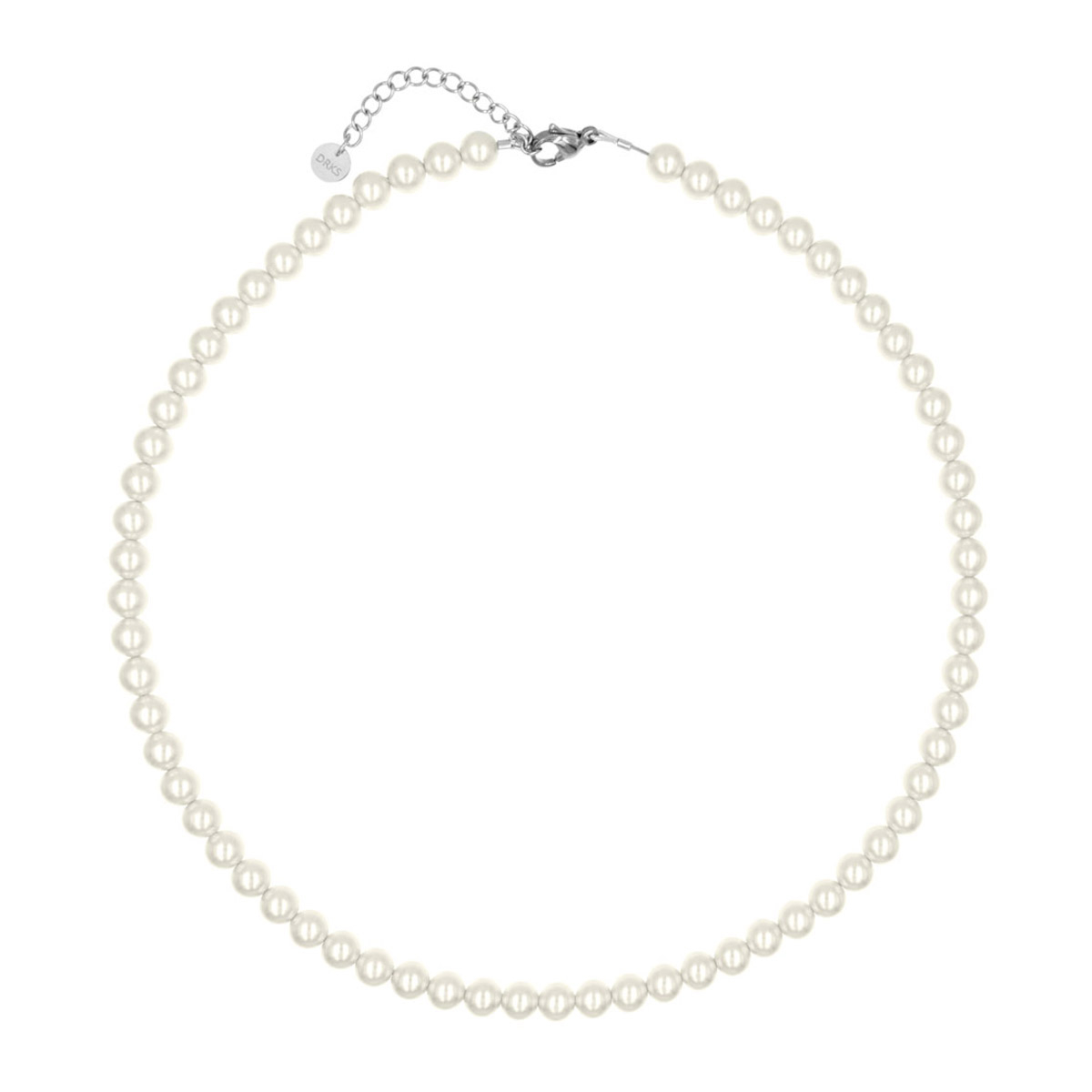 Elegante ketting met faux parels in ivoor