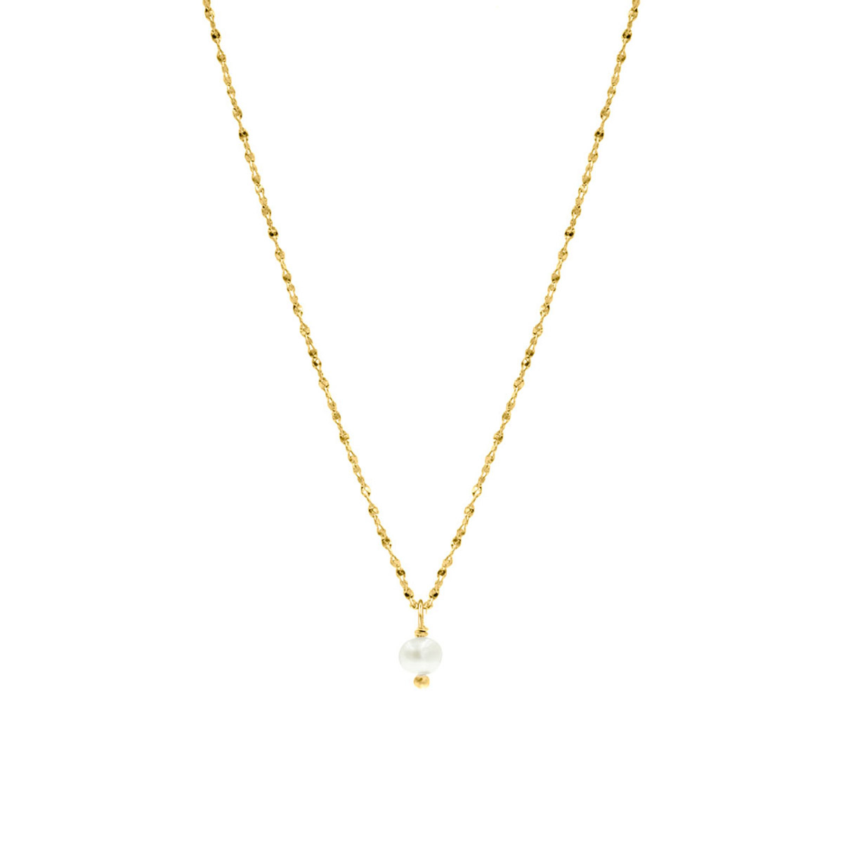 DRKS Fijne Ketting Met Parel Goud
