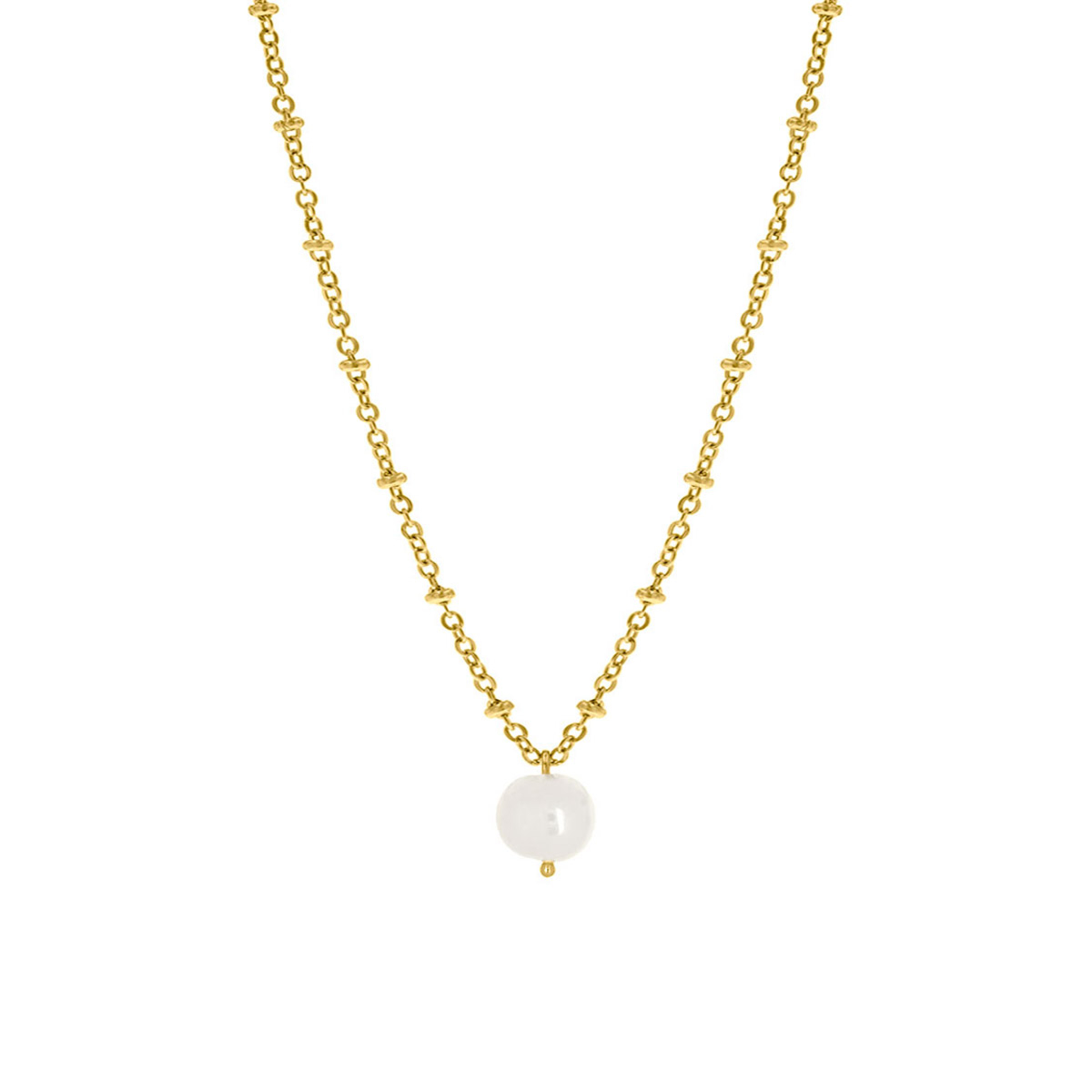 Gouden parelketting met hanger