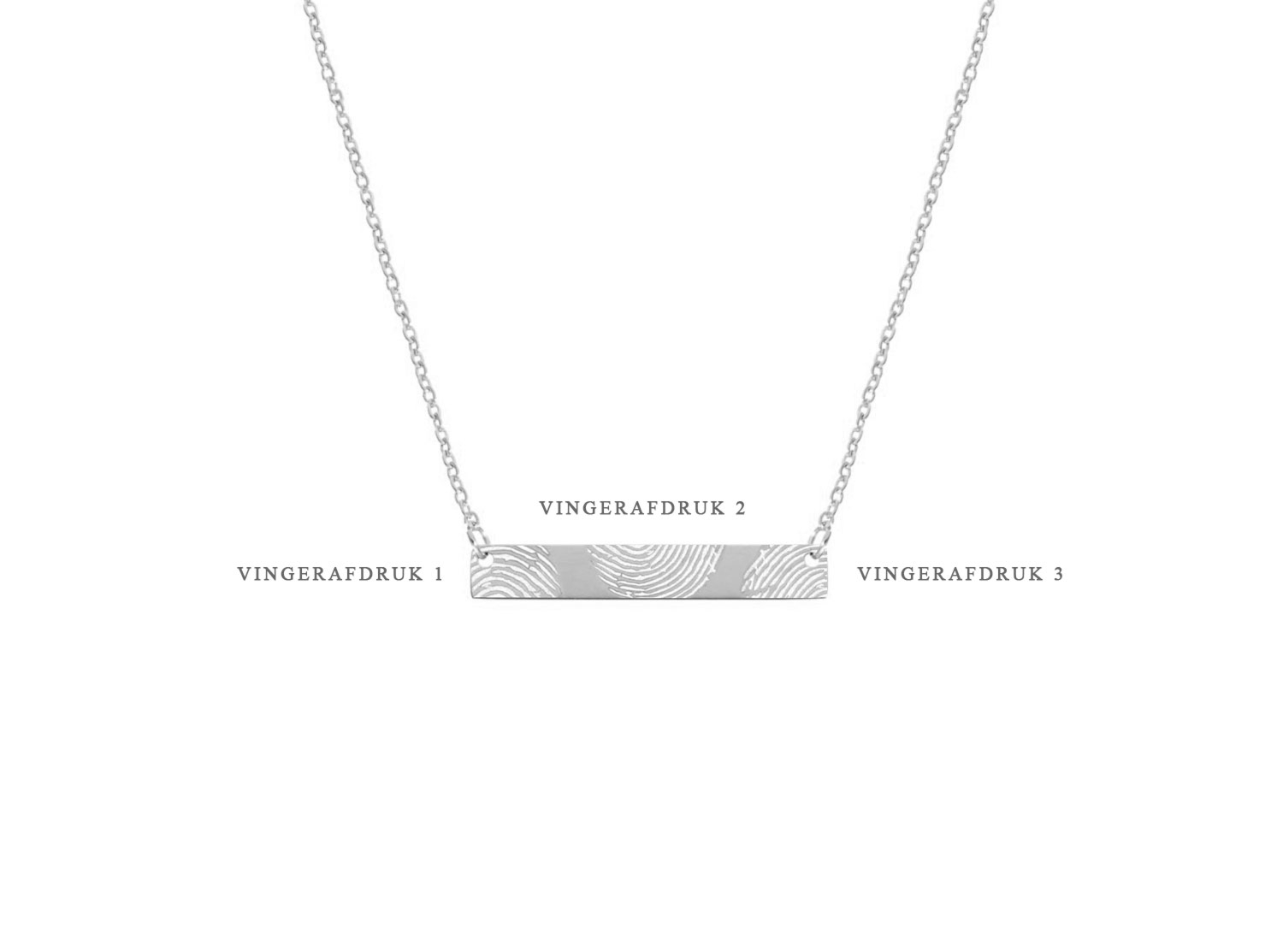 Bar ketting 3 vingerafdrukken