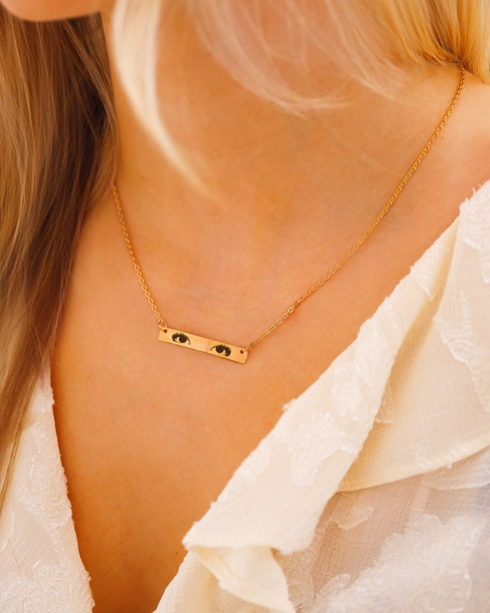 Gouden ketting met ogen
