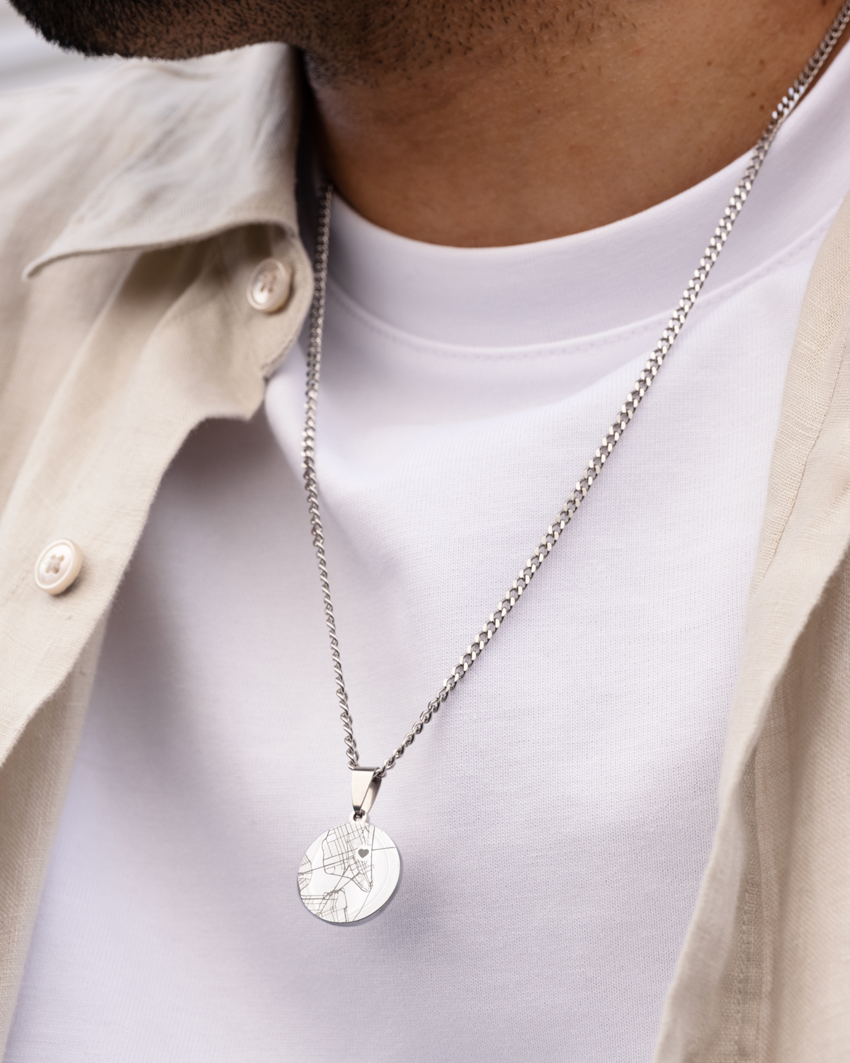 Mannen ketting met locatie