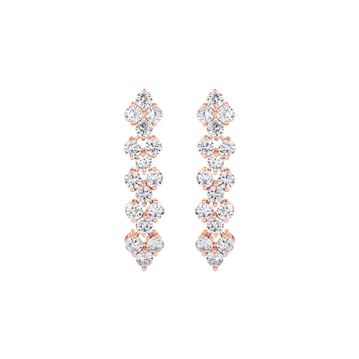 Crystal Elegance Oorbellen rose goudkleurig