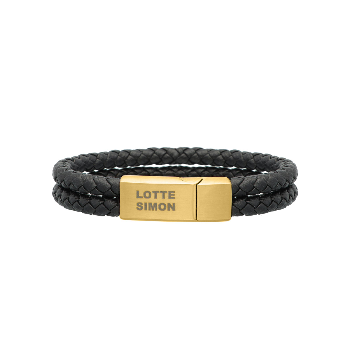 Coolsteelandbeyond Gevlochten Leren Armband voor Heren, Van Roestvrij Staal en Zwart, Echt Leer