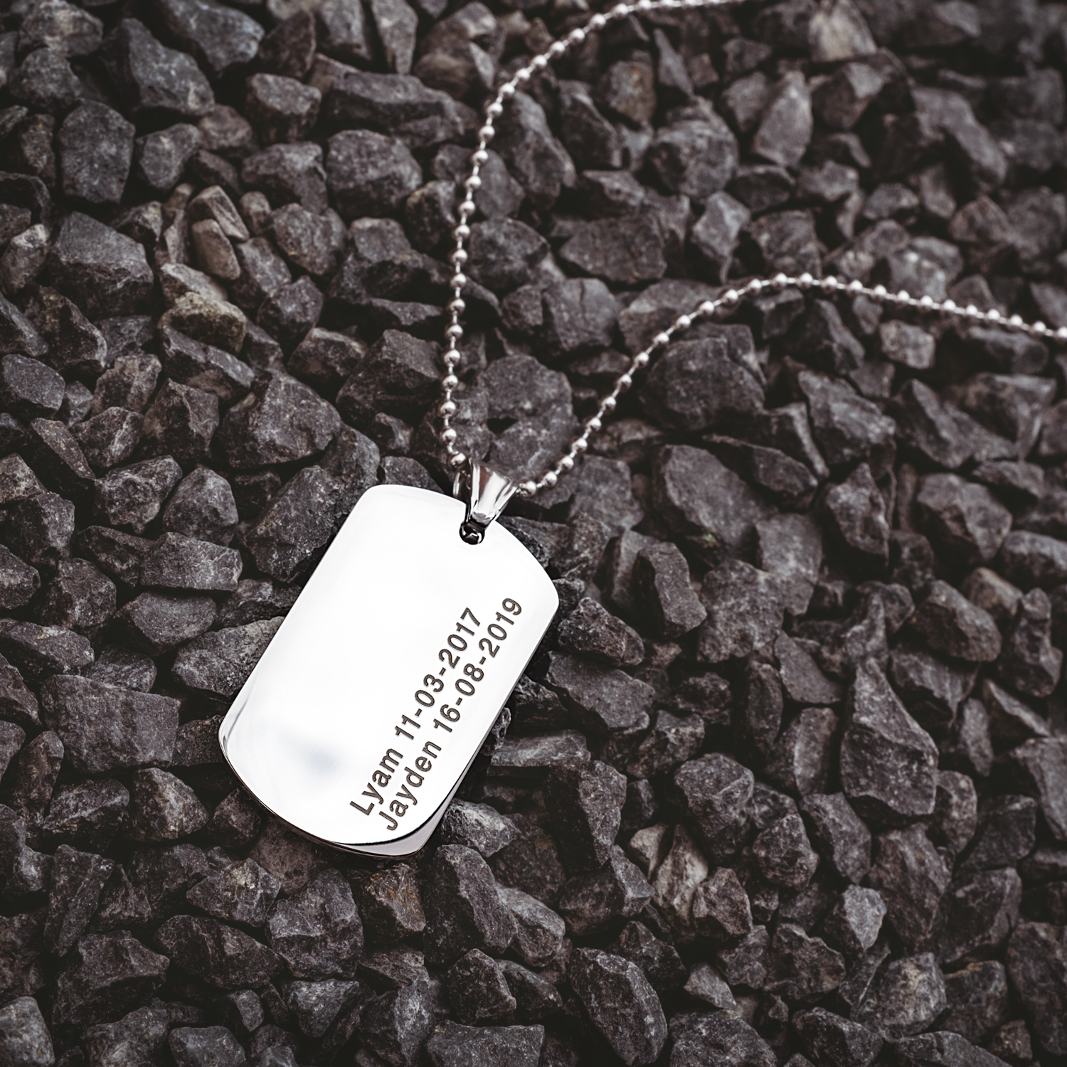 COAI Dog Tag ketting wolfraam stalen ketting voor mannen, 50cm/55cm/60cm roestvrij stalen doos ketting ketting, 50cm, Roestvrij staal Roestvrij staal wolfraam staal, Geen edelsteen