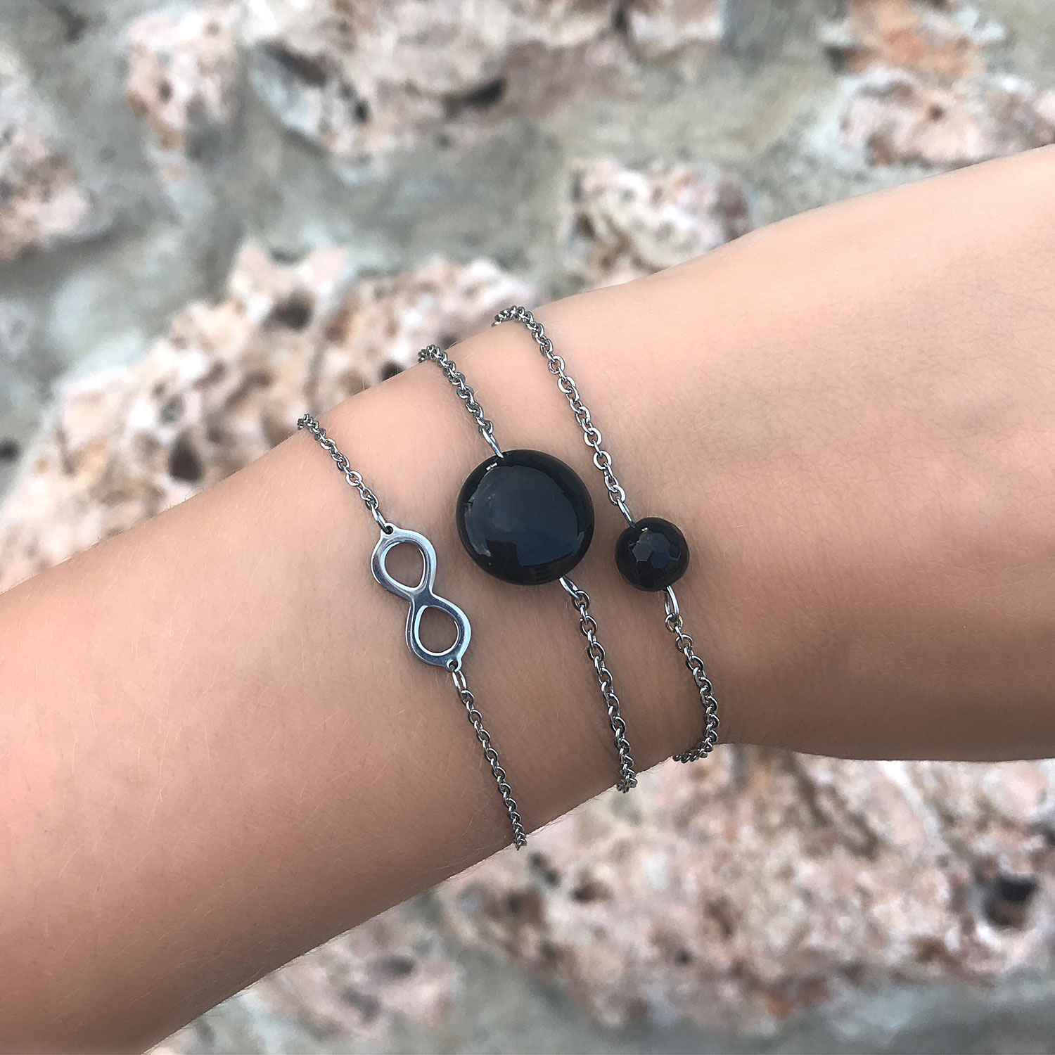 Zilveren armband infinity/hart | -NL