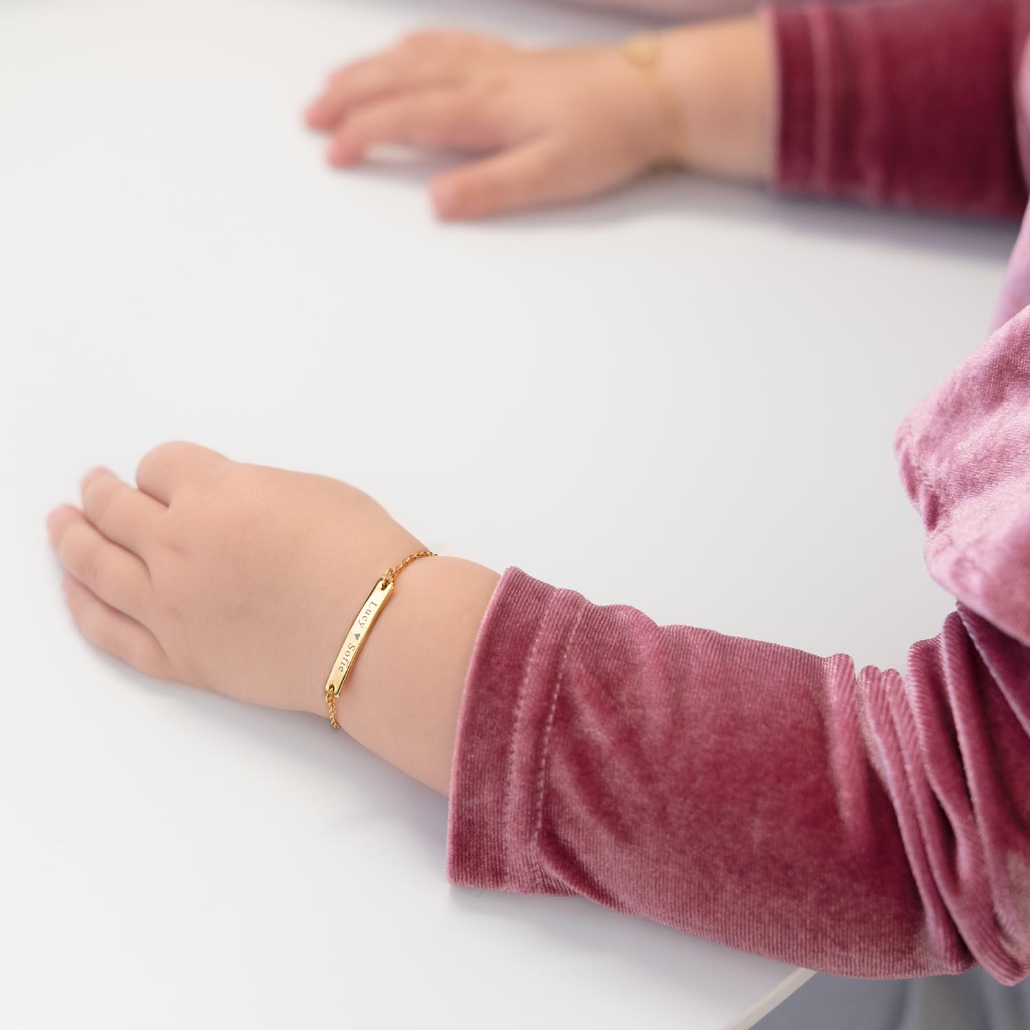 gouden baby naam armbandje