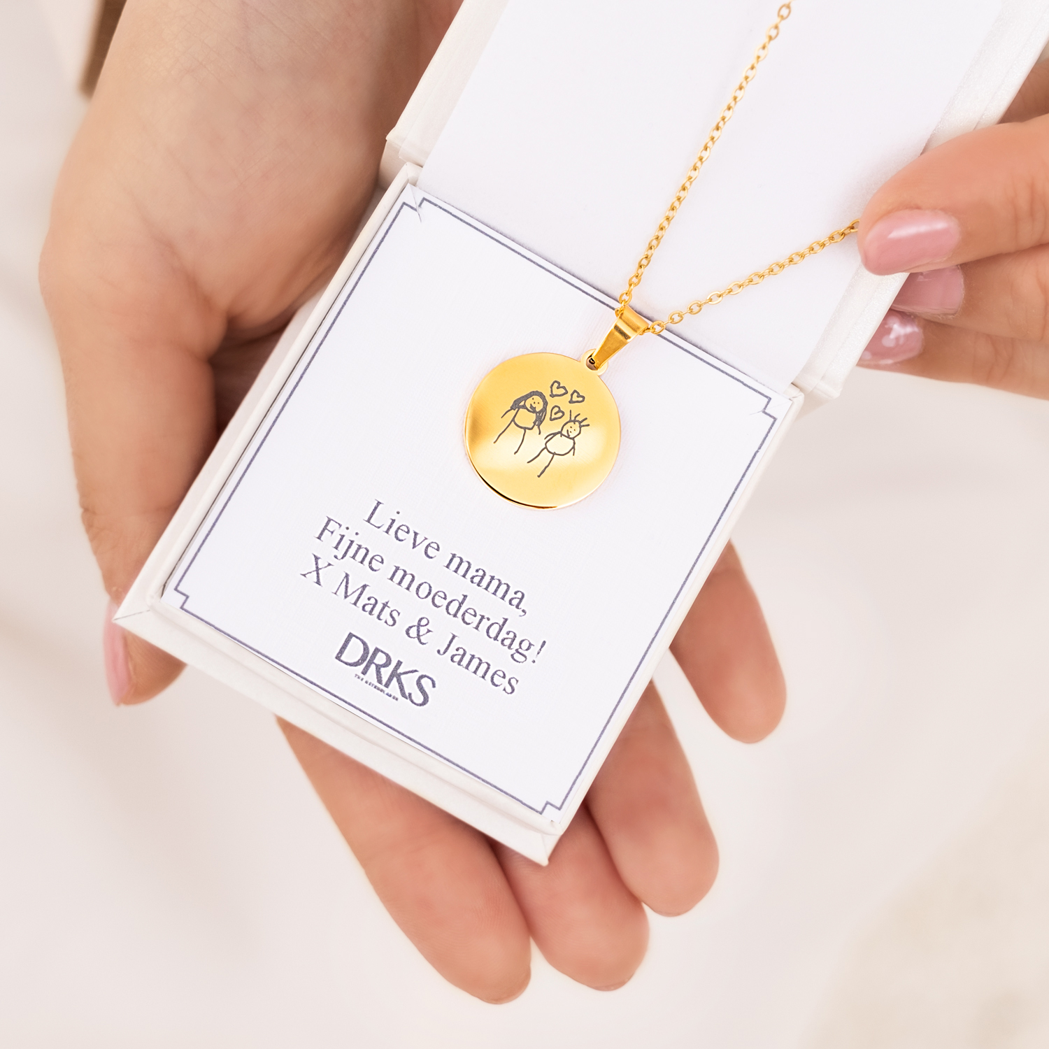 gouden ketting kindertekening