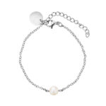 Parel armband zilver