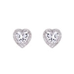 Hartjes oorbellen kristal