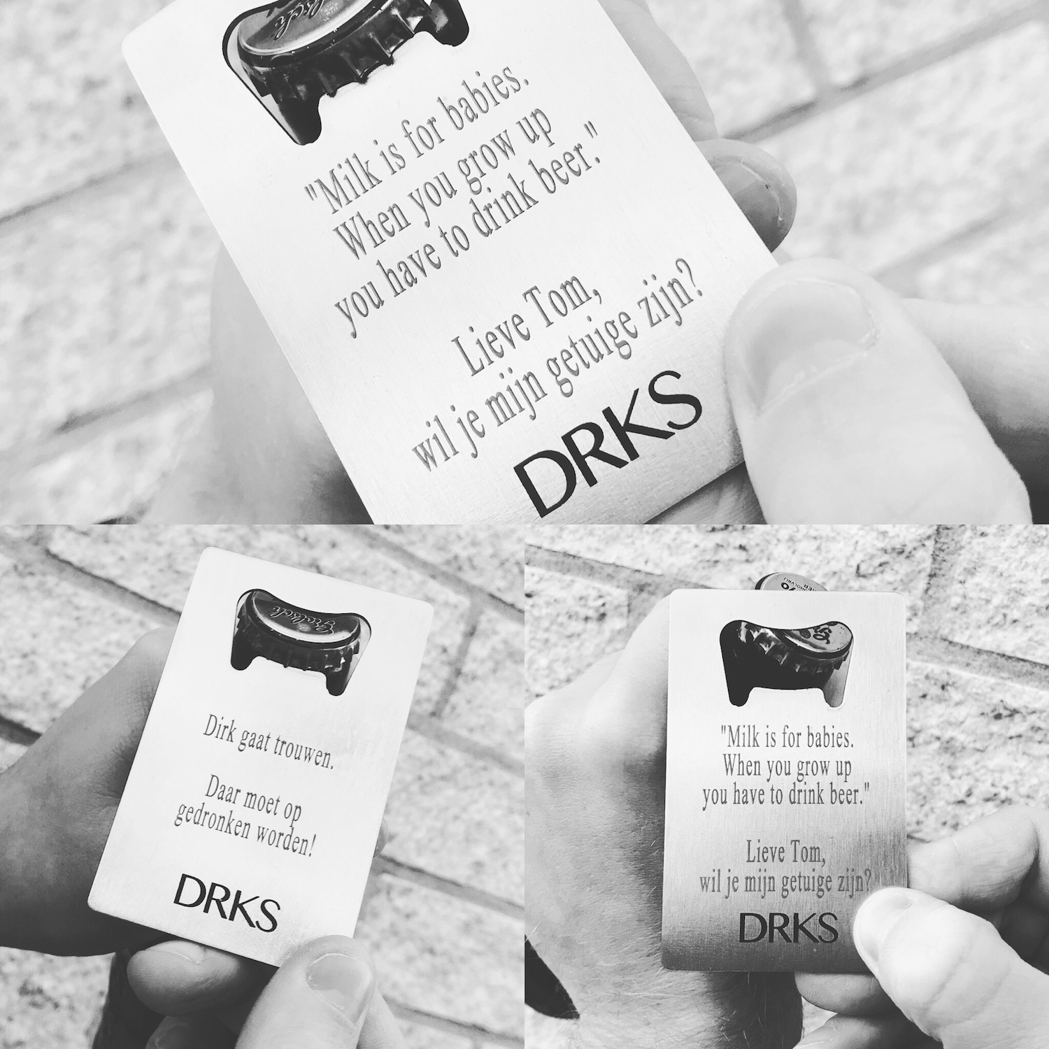 DRKS flesopener met graveerbare teksten