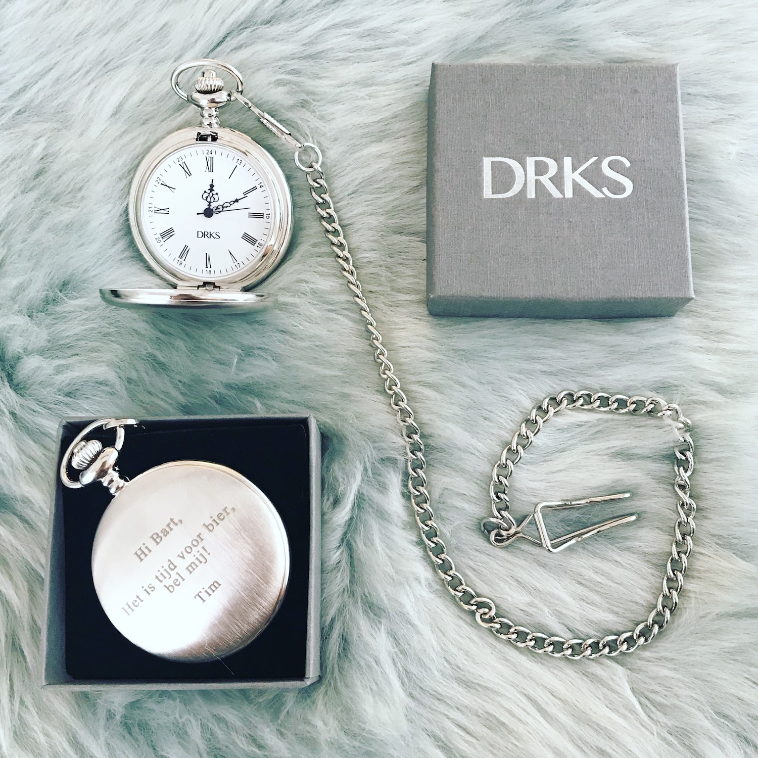 Gegraveerde pocket watch DRKS