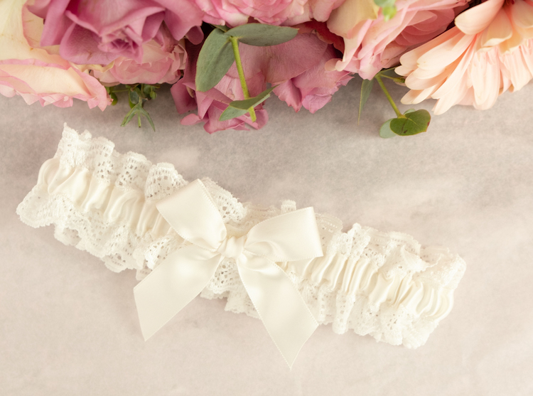 Kousenband met strik