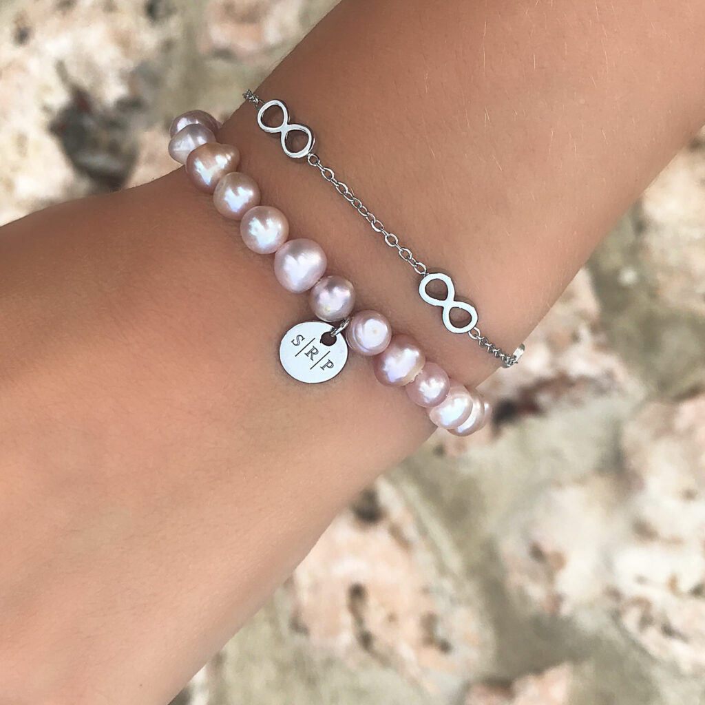 infinity armband met parel armband