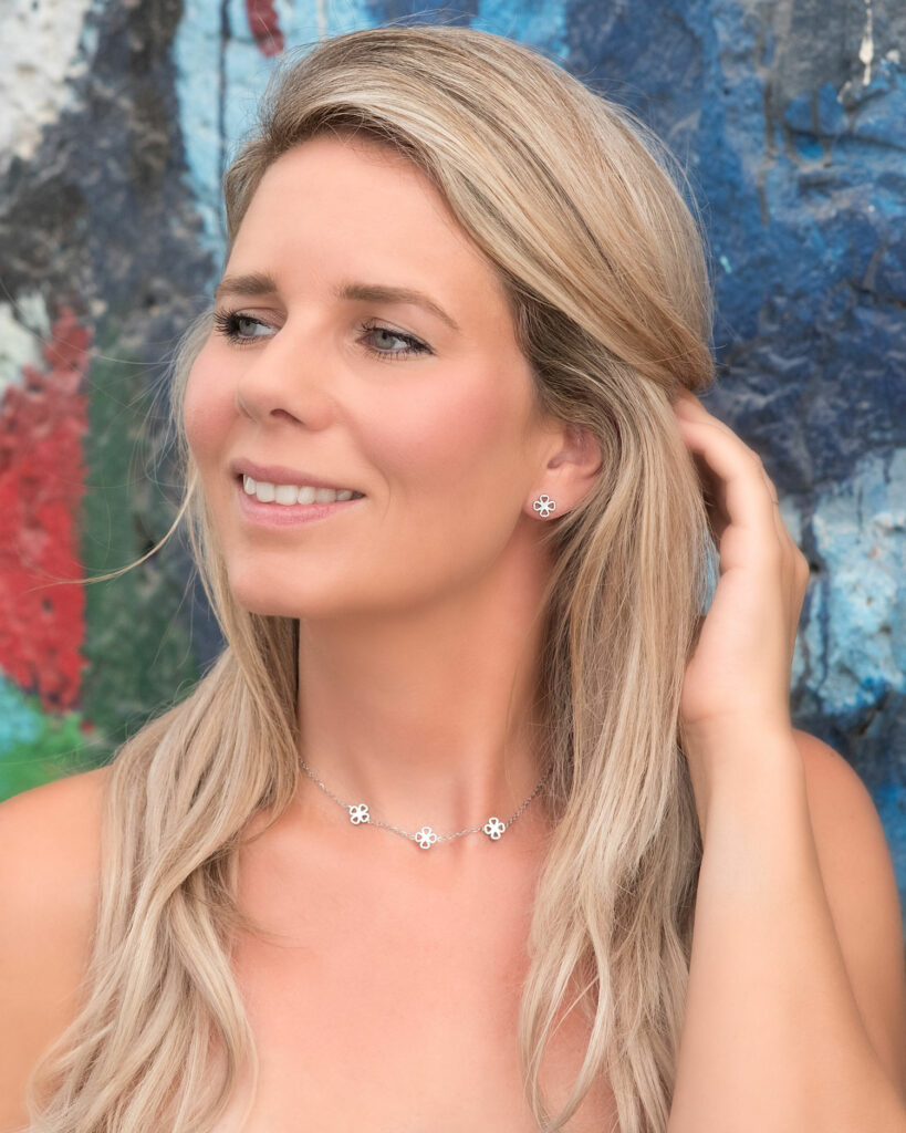 ketting en oorbellen met klavertje