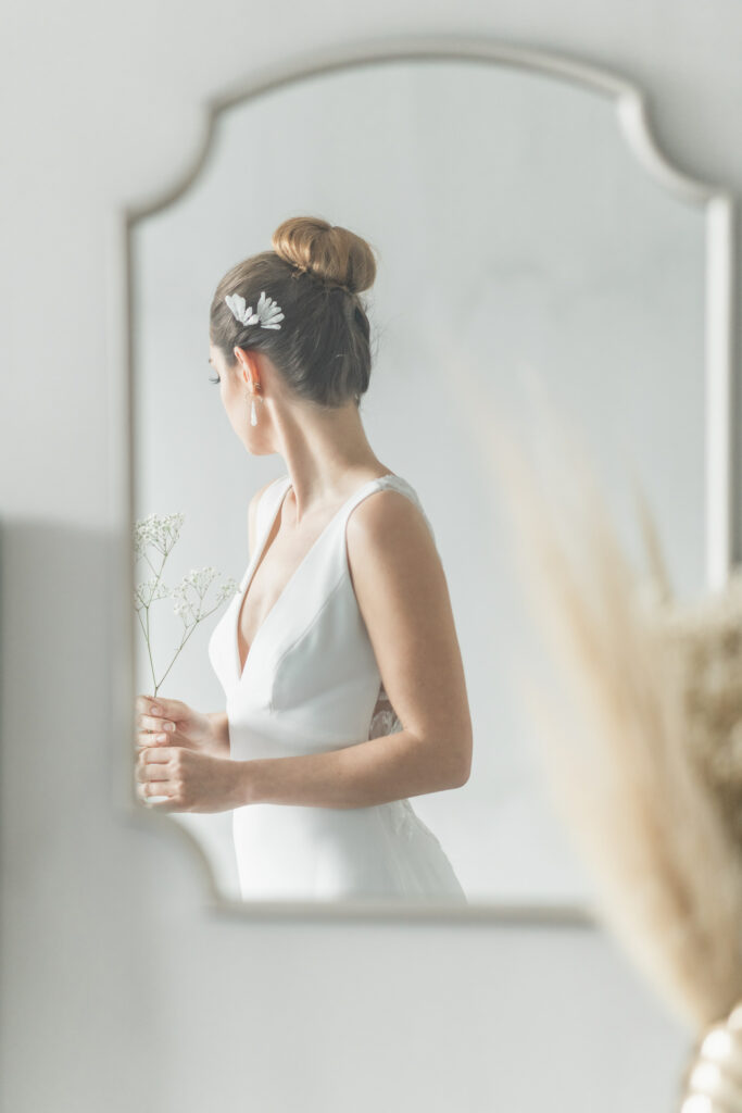 bruid met boho sieraden set