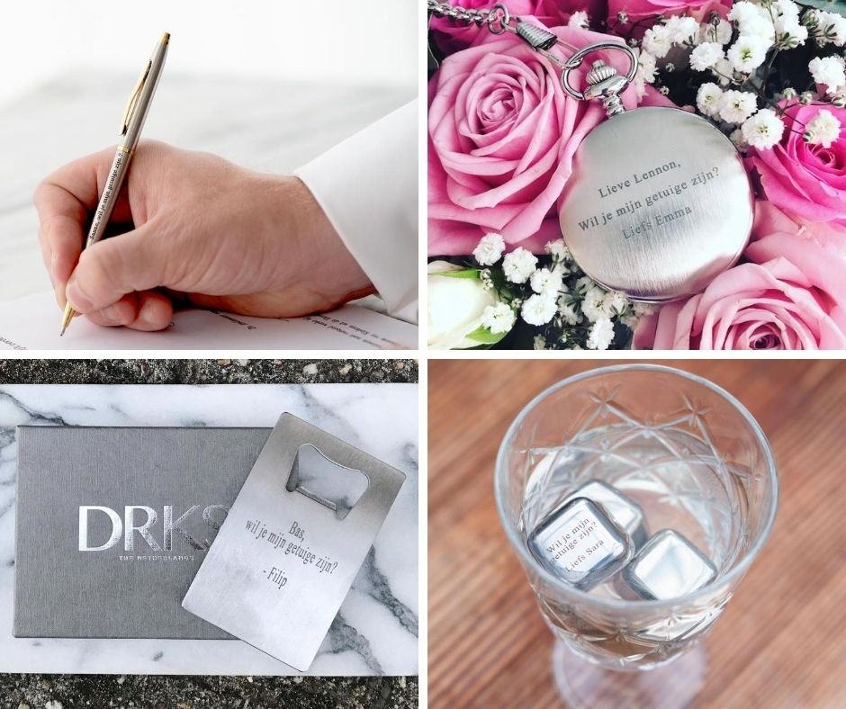 getuige vragen met graveerbare items