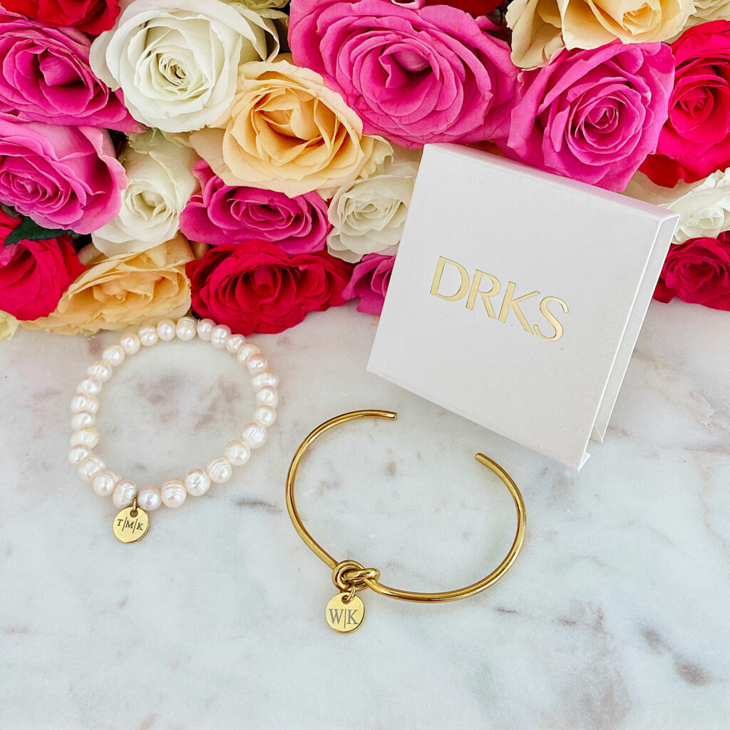 parel armband en knoop armband met letters