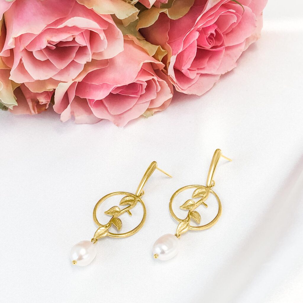 gouden bruids oorbellen bohemian