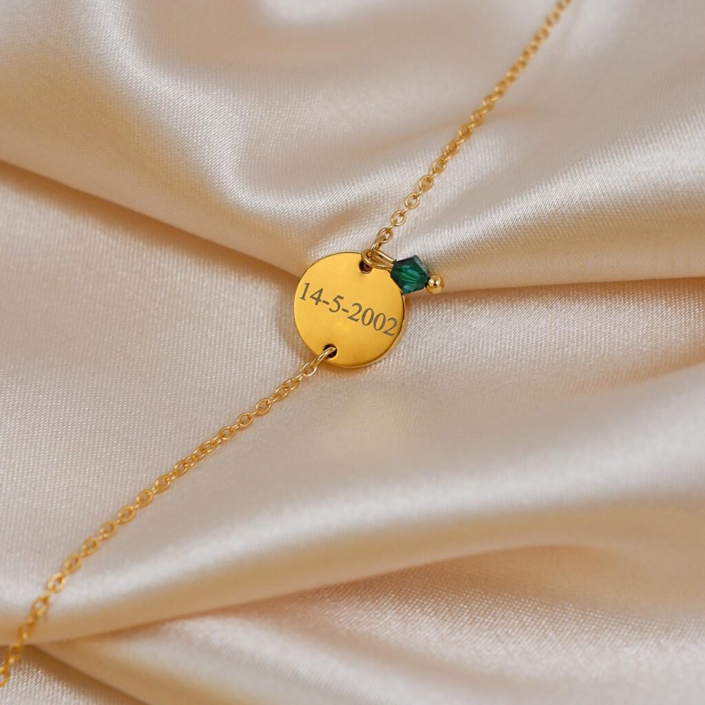 birthstone armbanden goud