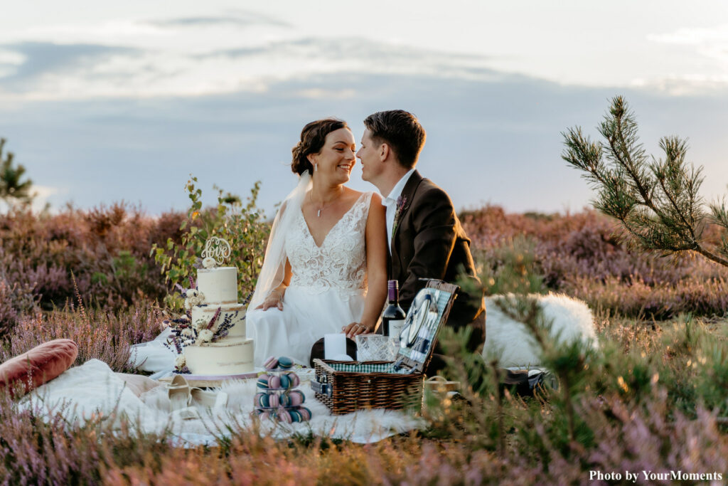 trouwfoto's op de heide