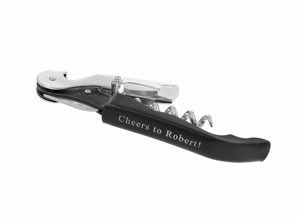 wijnopener met gravering
