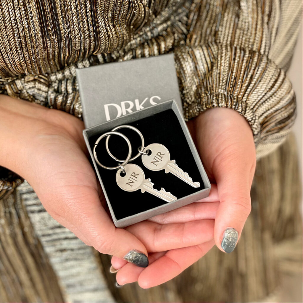 zilveren sleutelhanger graveerbaar