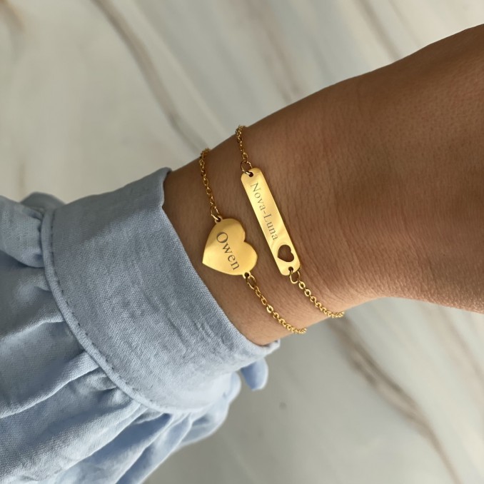 gouden armbanden gedneksieraden hartjes