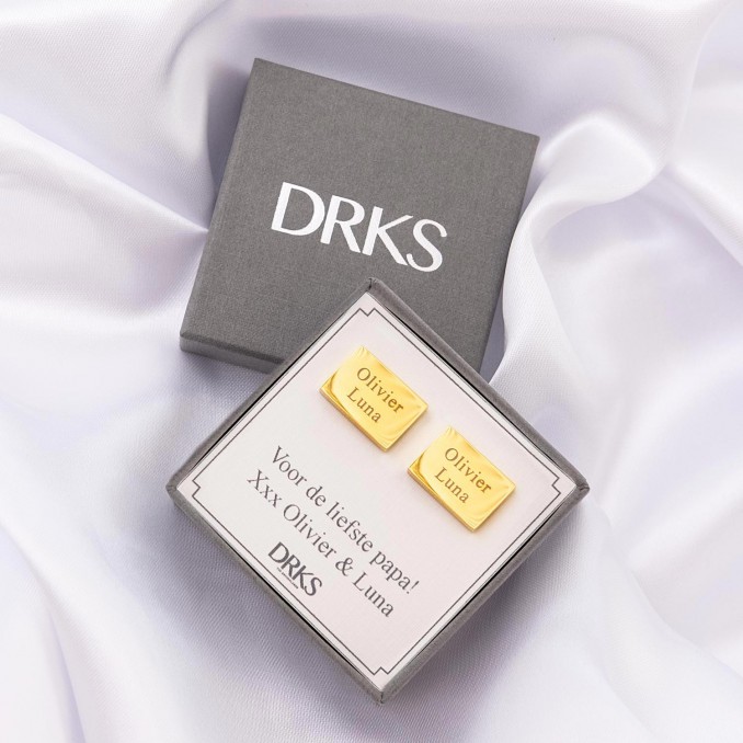 gouden manchetjnopen graveerbaar in doosjes