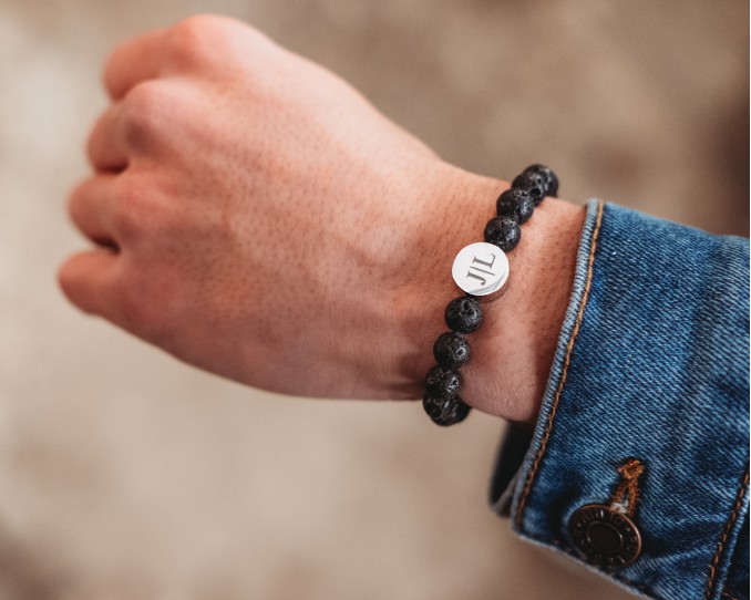 heren kralen armband graveren