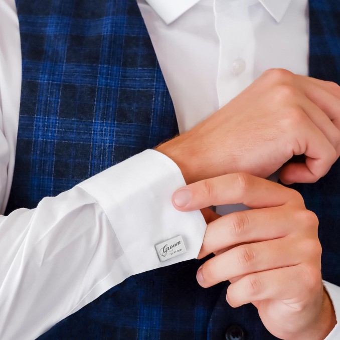 manchetknopen zilver groom